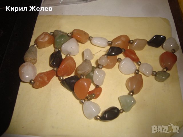 СКЪПОЦЕННО ХЕНД-МЕЙД КОЛИЕ от БЛАГОРОДНИ КАМЪНИ КАРНЕОЛ ХАЛЦЕДОН КВАРЦ АХАТ 22789, снимка 7 - Колиета, медальони, синджири - 33434912