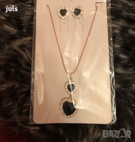 Бижута, синджир, обеци перли, колие «Сърце», комплекти, снимка 7 - Колиета, медальони, синджири - 28241566