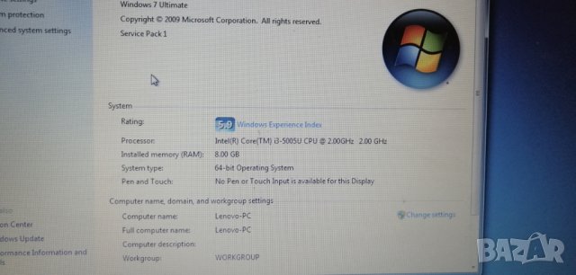 Лаптоп Lenovo 305 I3-5005U/8GB/1000GB, снимка 7 - Лаптопи за работа - 28402499