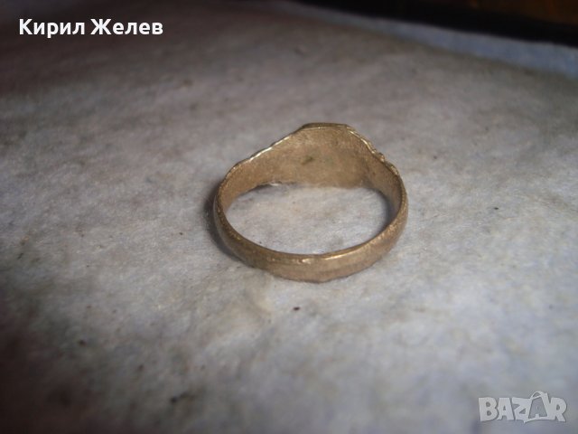 СТАРИНЕН САЧАНЕН ПРЪСТЕН с БУКВА - И - РЪЧНА МАЙСТОРСКА ИЗРАБОТКА - САЧАН 27542, снимка 6 - Антикварни и старинни предмети - 36772025