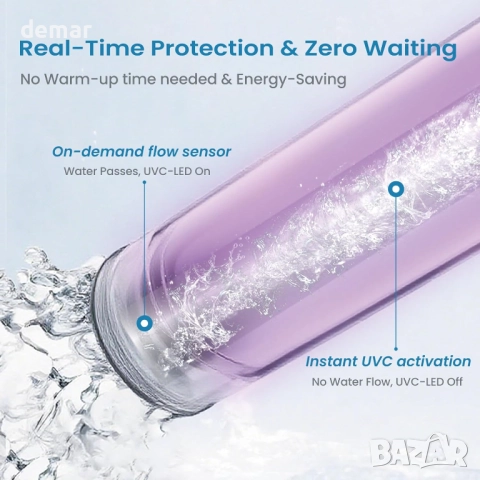 MASSPHOTON UV воден филтър - LED UV пречиствател за вода за под мивка, 4,5 л/мин, снимка 5 - Други стоки за дома - 52097211