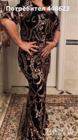 Красива официална дълга рокля с паети , снимка 13 - Рокли - 28092398