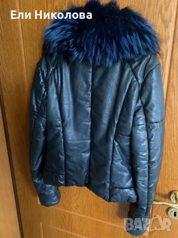 Кожено яке от естествена кожа с яка, снимка 2 - Якета - 52304149