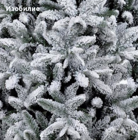 Изкуствена елха K r i n g Melbourne,  Цялата заснежена с метална стойка., снимка 12 - Декорация за дома - 52349540