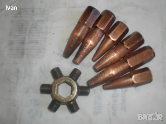 6 броя Оригинални немски контактни дюзи за оксиженна горелка газо-кислородно-ацетиленово заваряване, снимка 8 - Други инструменти - 47374913