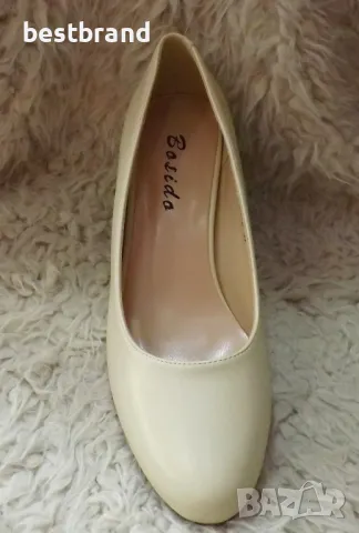 Дамски елегантни обувки на нисък ,стабилен ток, от изкуствена кожа, код 460/60, снимка 5 - Дамски елегантни обувки - 47279369