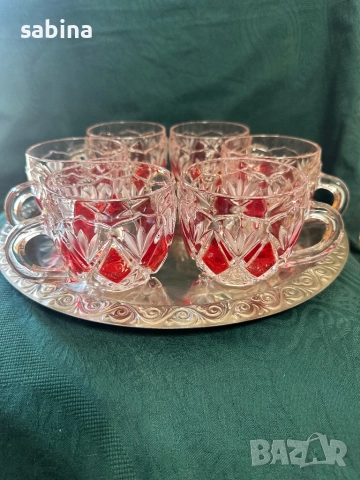Нов сервиз Рубин на Walther glas, снимка 2 - Чаши - 52873057