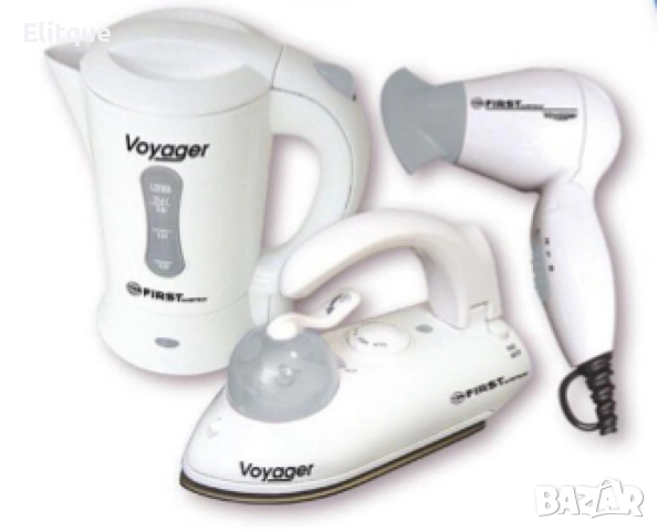 Туристически комплект 3 в 1 - Сешоар, чайник за вода, парна ютия FIRST, снимка 3 - Друга електроника - 52854879