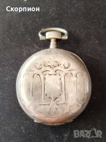 Швейцарски СРЕБЪРЕН джобен часовник 1900г. с ключе - 10 РУБИНА ПРОМОЦИЯ, снимка 3 - Джобни - 48835206