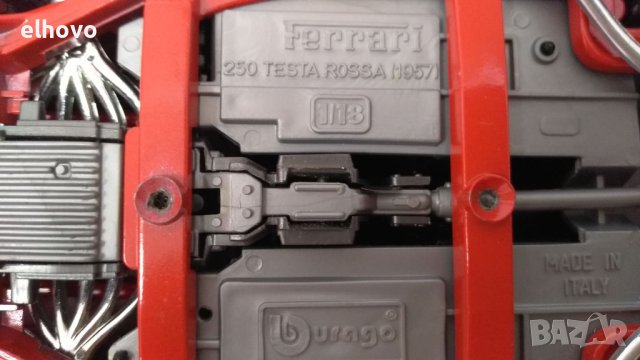 Метална количка Ferrari 250 Testa Rossa(1957) Burago 1:18, снимка 5 - Колекции - 34357992
