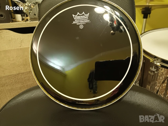 Продавам 10 Remo pinstripe ebony - само пробвана.Цена - 50лв., снимка 3 - Ударни инструменти - 53037006