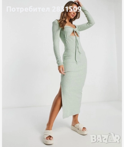 Плетена Рокля NaKd - XS Нова с етикет, снимка 2 - Рокли - 52287470