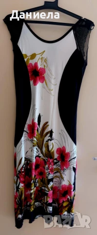 Дамска лятна рокля с мрежест ръкав, снимка 3 - Рокли - 51240305