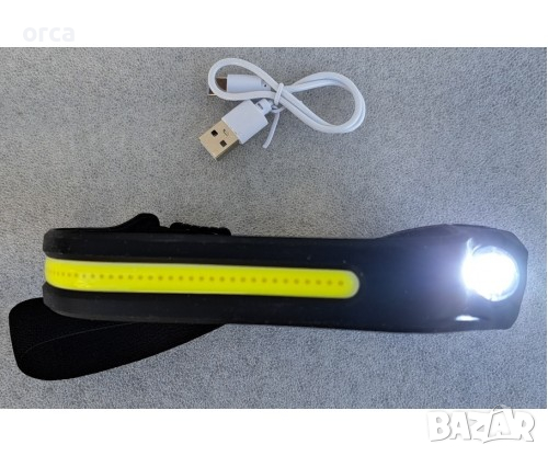 Челник LED - лента, сензор за движение Hed Lamp Usb, снимка 2 - Такъми - 44864562