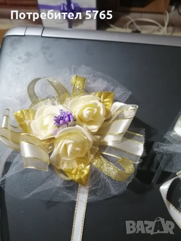 Свещи за сватбен ритуал с украса, снимка 3 - Декорация - 52837607