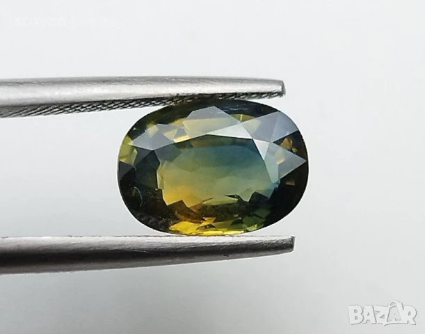 Рядък ненагряван двуцветен сапфир 2.01кт! Сертификат! Нов!, снимка 11 - Други - 47390457