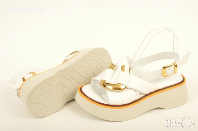 Дамски сандали на платформа от естествена кожа - Два цвята, снимка 9 - Сандали - 40166996