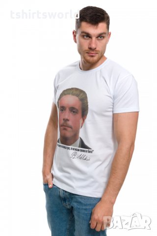 Нова мъжка тениска с дигитален печат на Революционера Васил Левски, България, снимка 6 - Тениски - 28092031
