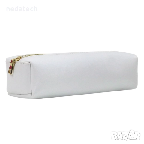 Несесер от изкуствена кожа, Екрю, 20x5x6 см.