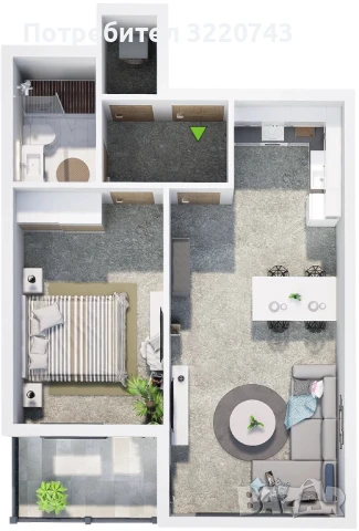 Двустаен апартамент в Twin Park 2 – в сърцето на кв. Христо Смирненски, снимка 5 - Апартаменти - 50911809