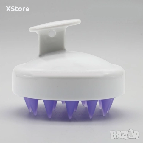 Силиконова четка за разнасяне на шампоан и масаж на скалпа, снимка 8 - Масажори - 52508106
