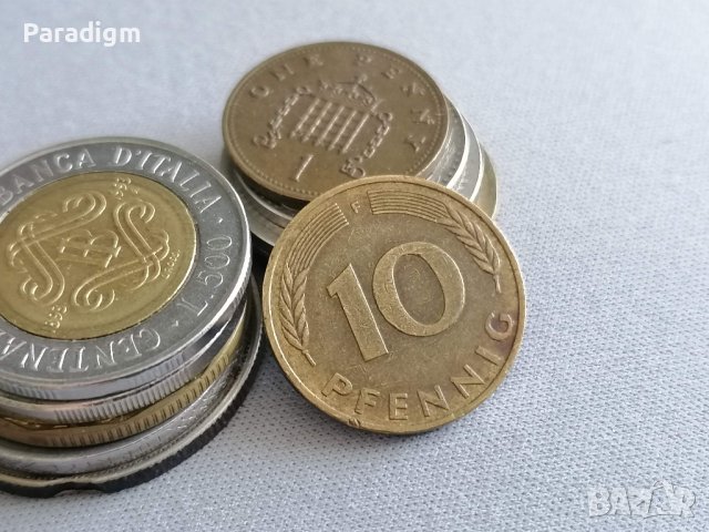 Монета - Германия - 10 пфенига | 1987г.; серия F, снимка 1 - Нумизматика и бонистика - 40384273