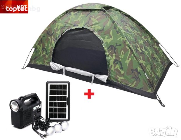 Четириместна палатка + Соларна система MK 8017