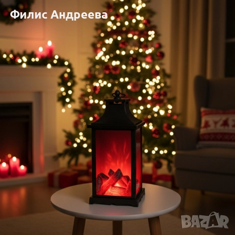 LED декоративен фенер с ефект на жив пламък, снимка 3 - Декорация за дома - 52589094