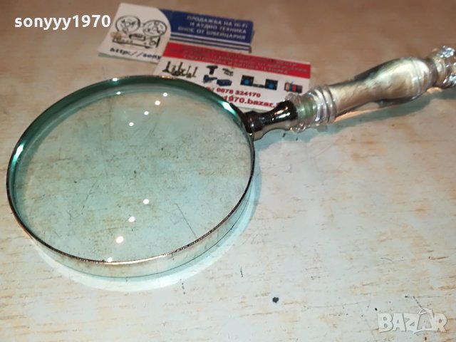 поръчана-лупа инокс стъклена дръжка-внос германия 2807211025, снимка 9 - Антикварни и старинни предмети - 33648452