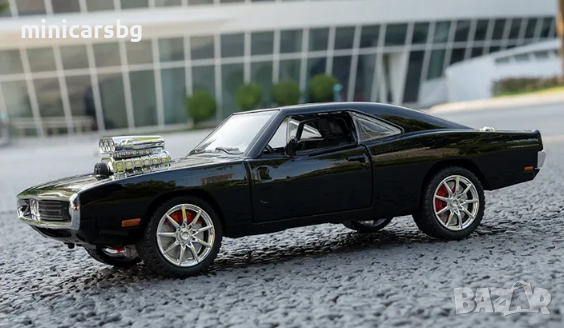 1:24 Метални колички: 1970 Dodge Charger R/T Muscle (Fast & Furious), снимка 2 - Колекции - 44859101