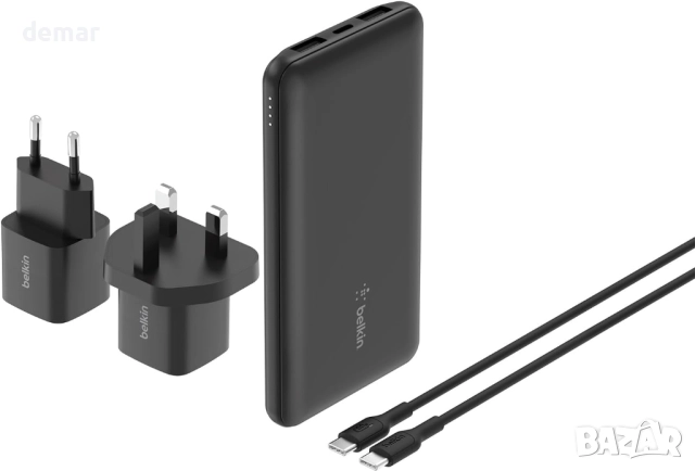 Belkin, 5-в-1 захранващ пакет-10000 mAh външна батерия, зарядни, калъф, снимка 2 - Външни батерии - 51902535
