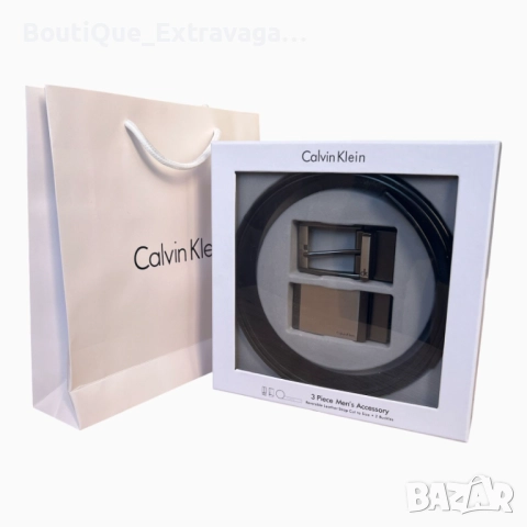 Мъжки подаръчен комплект колан Calvin Klein 044 !