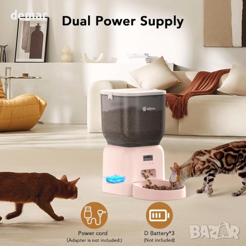 Автоматична хранилка за котки, Olfjurk 4 л автоматична за суха храна, снимка 2 - За котки - 52691788