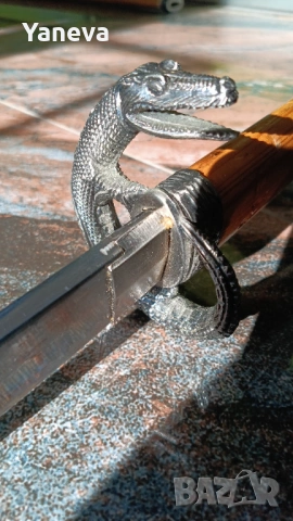 Самурайски меч с орнаменти, алигатори, снимка 7 - Ножове - 53113832