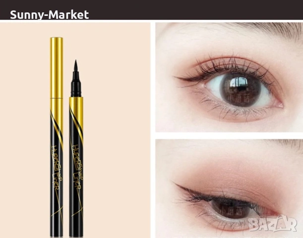Ултра тънка очна линия писалка, водоустойчива и бързосъхнеща / Цвят: Черен, снимка 4 - Козметика за лице - 53518516