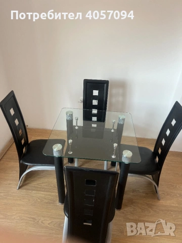 Продавам маса за хранене и четири стола., снимка 2 - Маси - 53256327