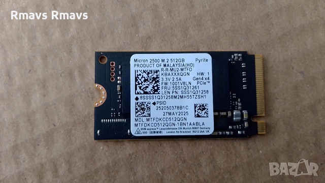 SSD NVMe 512gb Micron 4x4 2242