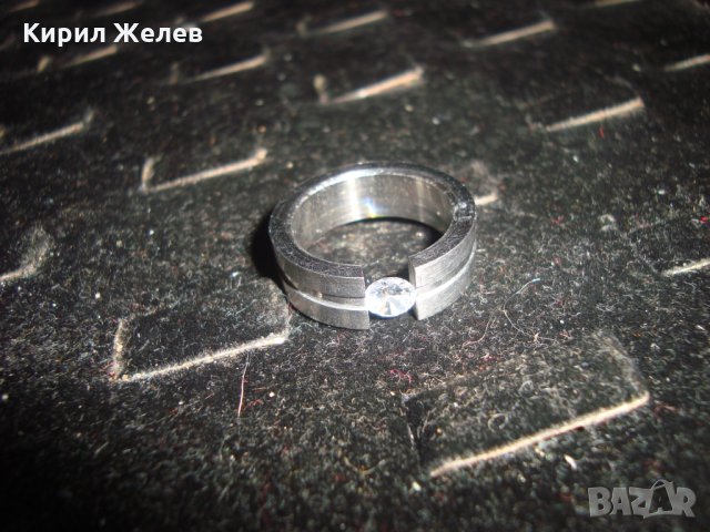 ПРЪСТЕН БЛАГОРОДНА НЕРЪЖДАЕМА СТОМАНА със СКЪПОЦЕНЕН ЦИРКОН АРТ ХАЛКА 20625, снимка 15 - Пръстени - 32318572