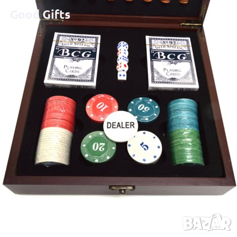 Луксозен Подаръчен комплект с шах и покер, снимка 4 - Подаръци за мъже - 43091230