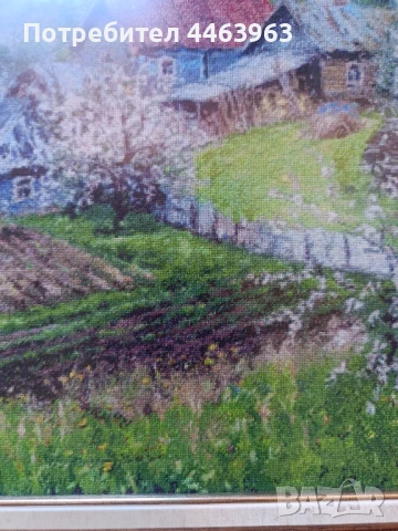 гоблен ,, Пролет на село" , 60/42 см, снимка 14 - Гоблени - 51372337