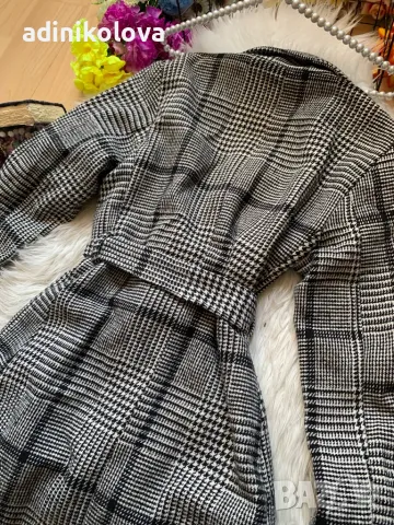 Палто пепит Теранова, снимка 3 - Палта, манта - 47692208