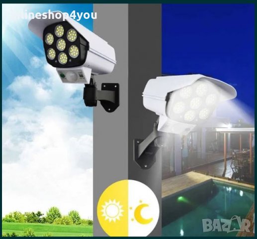 Фалшива камера с LED осветитление, соларен панел и дистанционно, снимка 3 - Други - 33522418