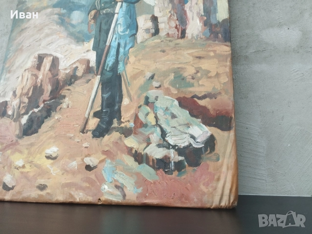 Голяма Маслена картина Самарското знаме, снимка 3 - Антикварни и старинни предмети - 52369926