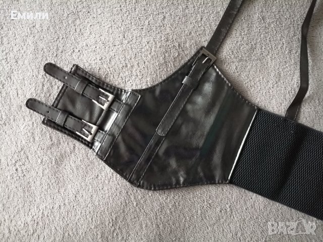 Кожен корсет-колан с презрамки и катарами р-р XS, S, M, снимка 10 - Корсети, бюстиета, топове - 43549552