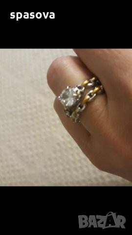 Дамски пръстени комплект от 2 пръстена. Размер 5