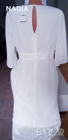 Бяла рокля с камъни и мъниста*, снимка 5 - Рокли - 37784170