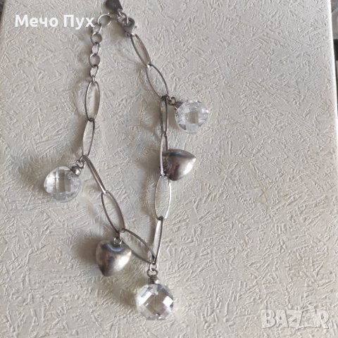 Сребърна гривна (202), снимка 6 - Гривни - 43152990