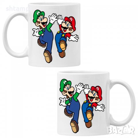 Чаша Super Mario Luigi High Five,Керамична Чаша, Кафе Чай, Игра,Изненада,Подарък,Повод,Празник,Рожде, снимка 6 - Чаши - 38508216