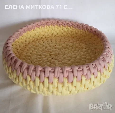 Hand made панери плетени на една кука, снимка 2 - Декорация за дома - 38088753