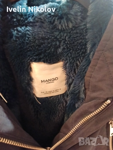 Mango дълго яке с качулка , снимка 3 - Якета - 52551391